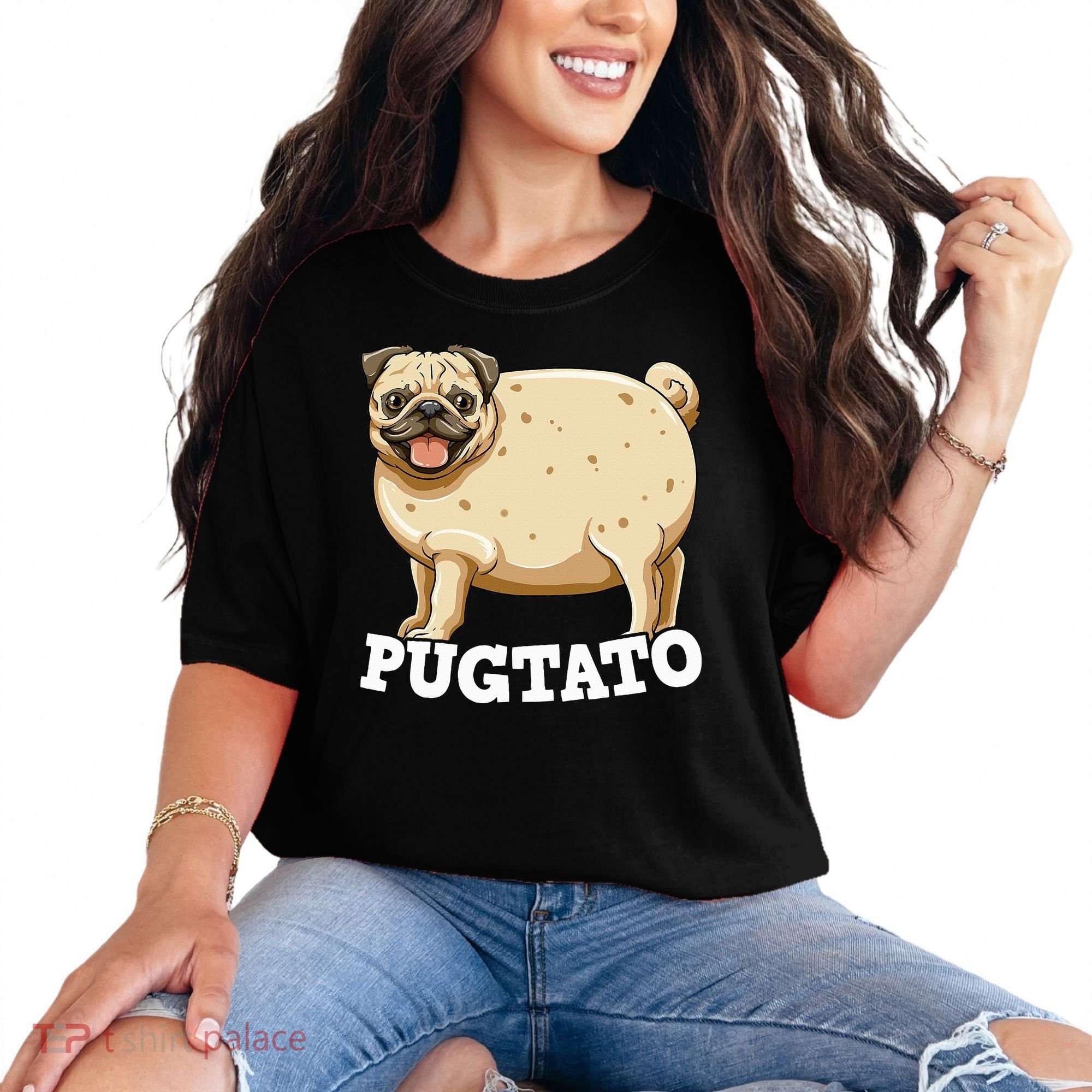 Pugtato Pug Potato Pug Lovers Comfort Colors T-Shirt