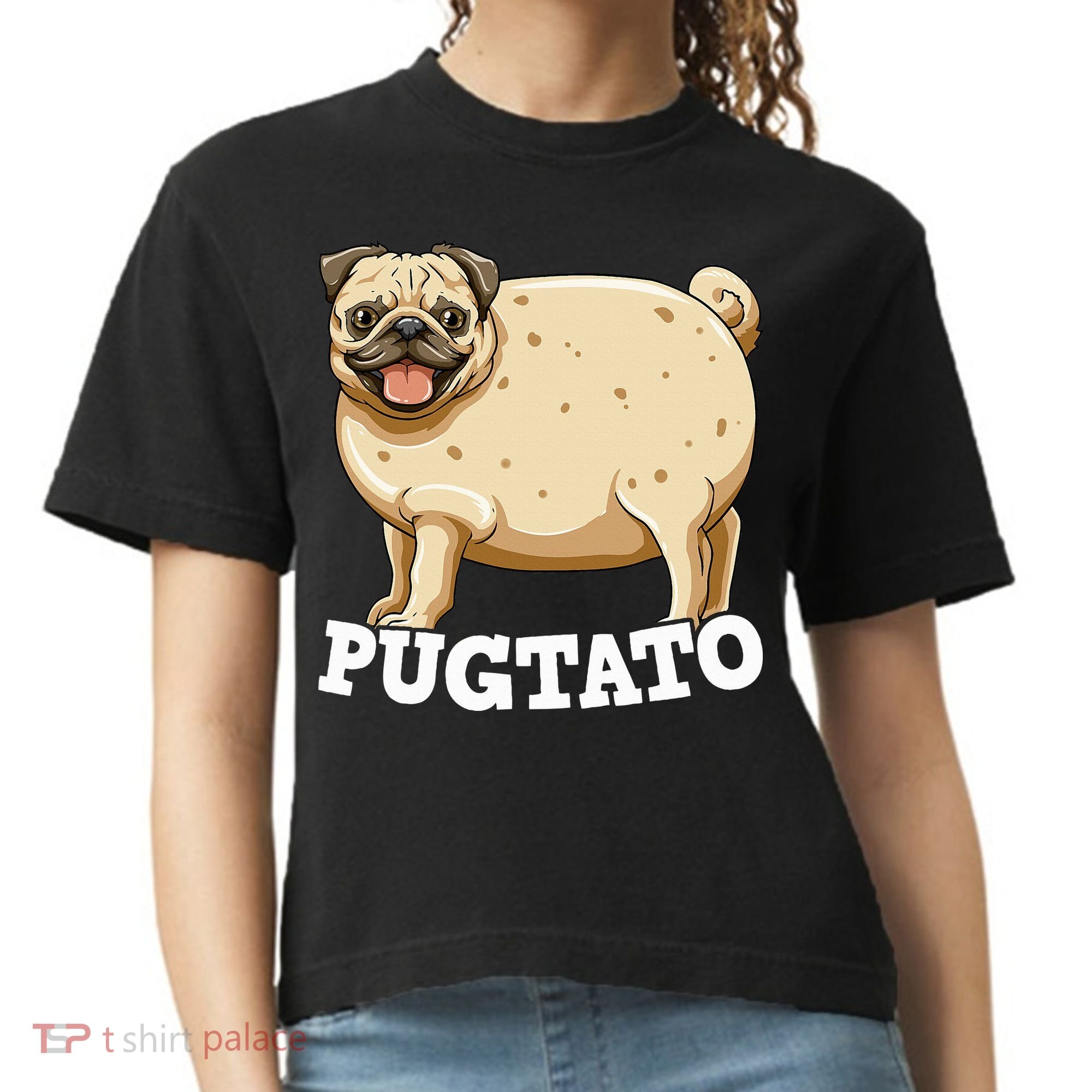 Pugtato Pug Potato Pug Lovers Comfort Colors Boxy T-Shirt