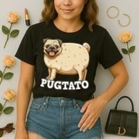Pugtato Pug Potato Pug Lovers Comfort Colors Boxy T-Shirt thumb 2