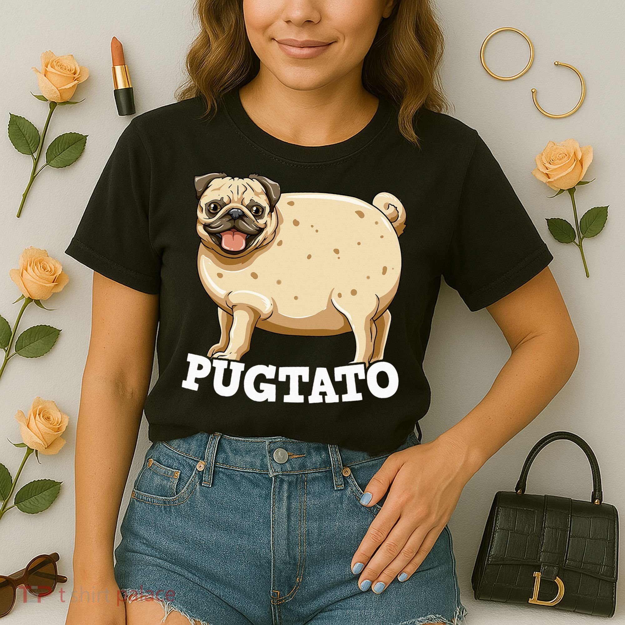 Pugtato Pug Potato Pug Lovers Comfort Colors Boxy T-Shirt