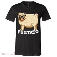 Pugtato Pug Potato Pug Lovers V-Neck T-Shirt thumb 0