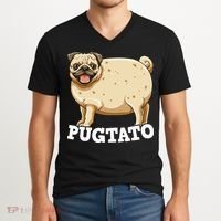 Pugtato Pug Potato Pug Lovers V-Neck T-Shirt thumb 2
