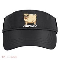 Pugtato Pug Potato Pug Lovers Adult Drive Performance Visor thumb 0