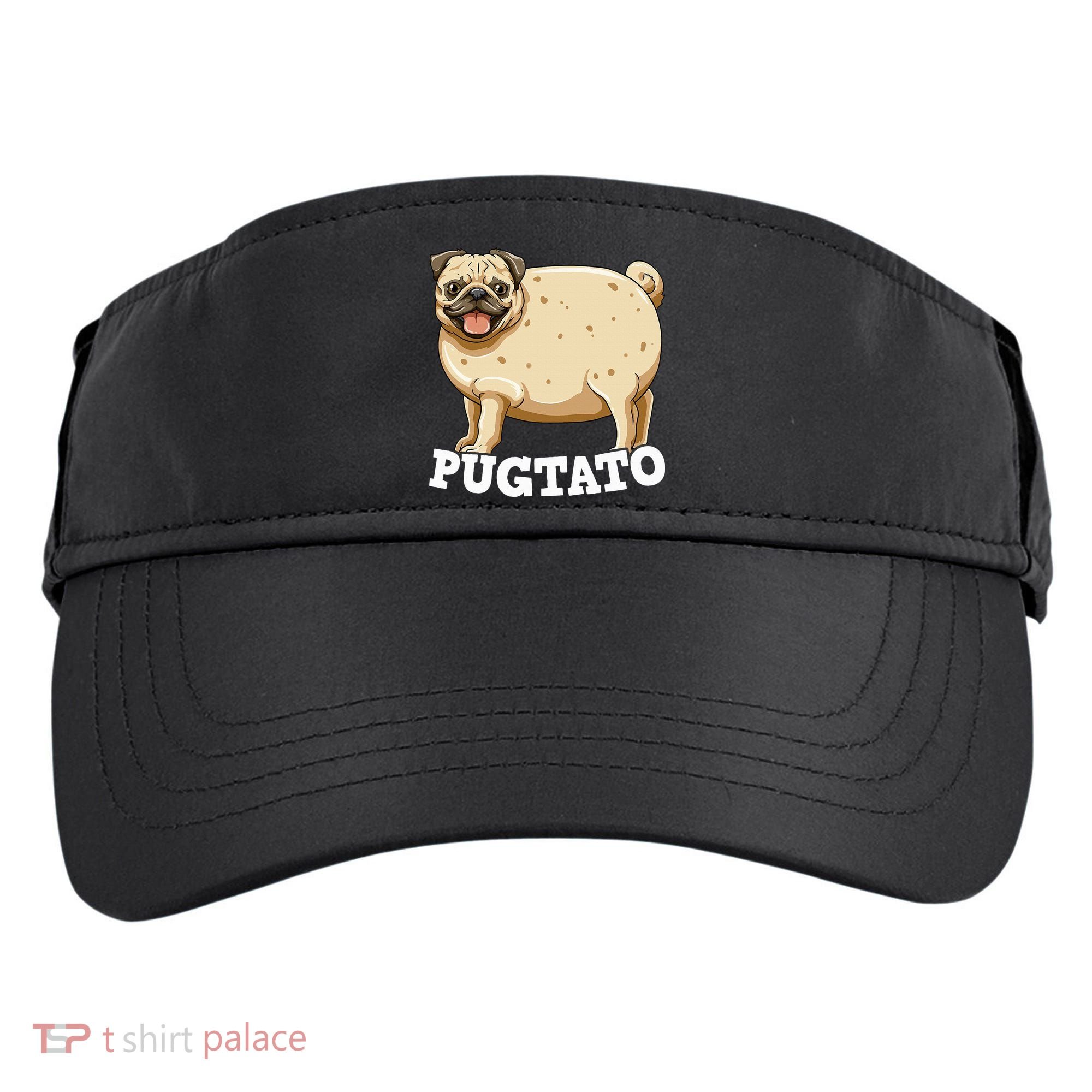 Pugtato Pug Potato Pug Lovers Adult Drive Performance Visor