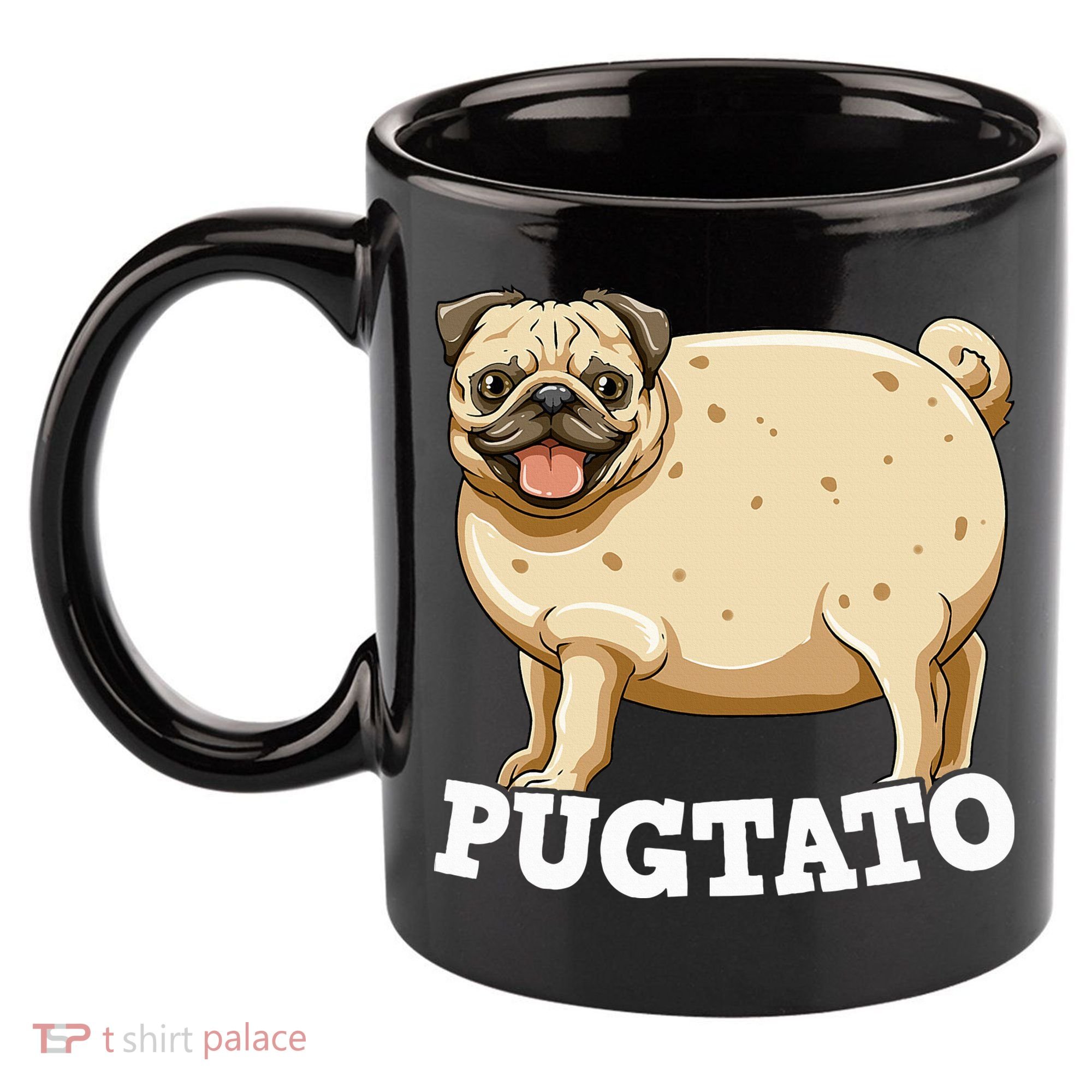 Pugtato Pug Potato Pug Lovers 11oz C Handle Ceramic Mug