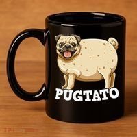 Pugtato Pug Potato Pug Lovers 11oz C Handle Ceramic Mug thumb 4