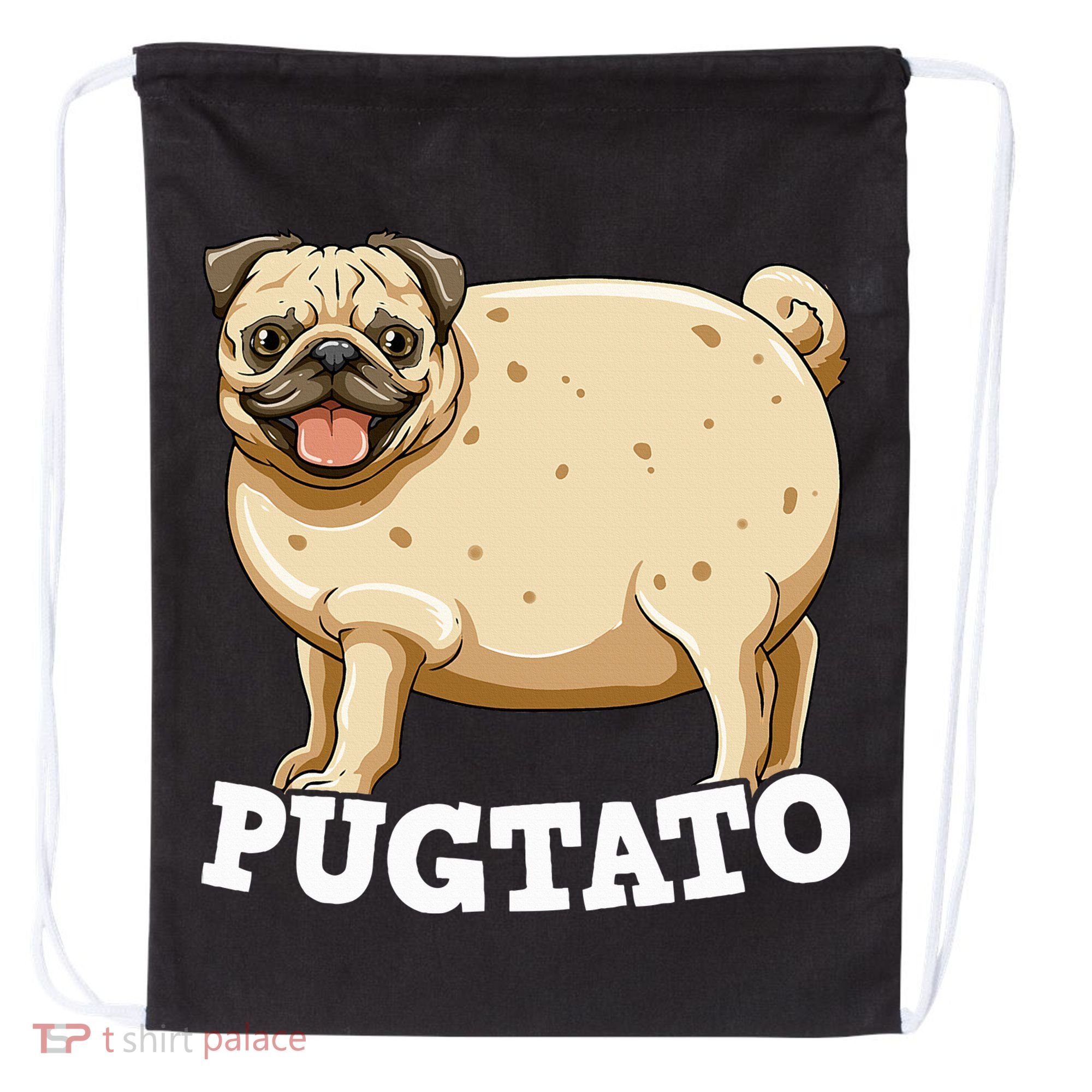Pugtato Pug Potato Pug Lovers Drawstring Bag