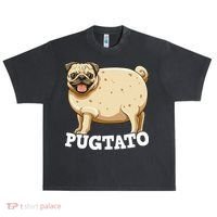 Pugtato Pug Potato Pug Lovers Urban Oversized Heavyweight T-Shirt thumb 0
