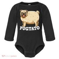 Pugtato Pug Potato Pug Lovers Baby Long Sleeve Bodysuit thumb 0