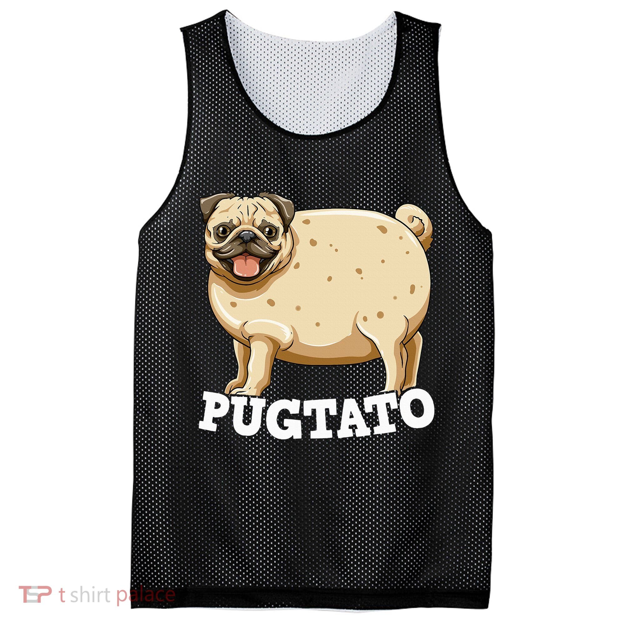 Pugtato Pug Potato Pug Lovers Mesh Reversible Basketball Jersey Tank