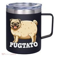 Pugtato Pug Potato Pug Lovers 12oz Stainless Steel Coffee Mug thumb 0