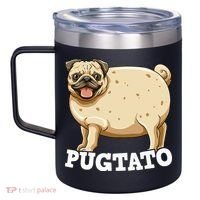 Pugtato Pug Potato Pug Lovers 12oz Stainless Steel Coffee Mug thumb 2