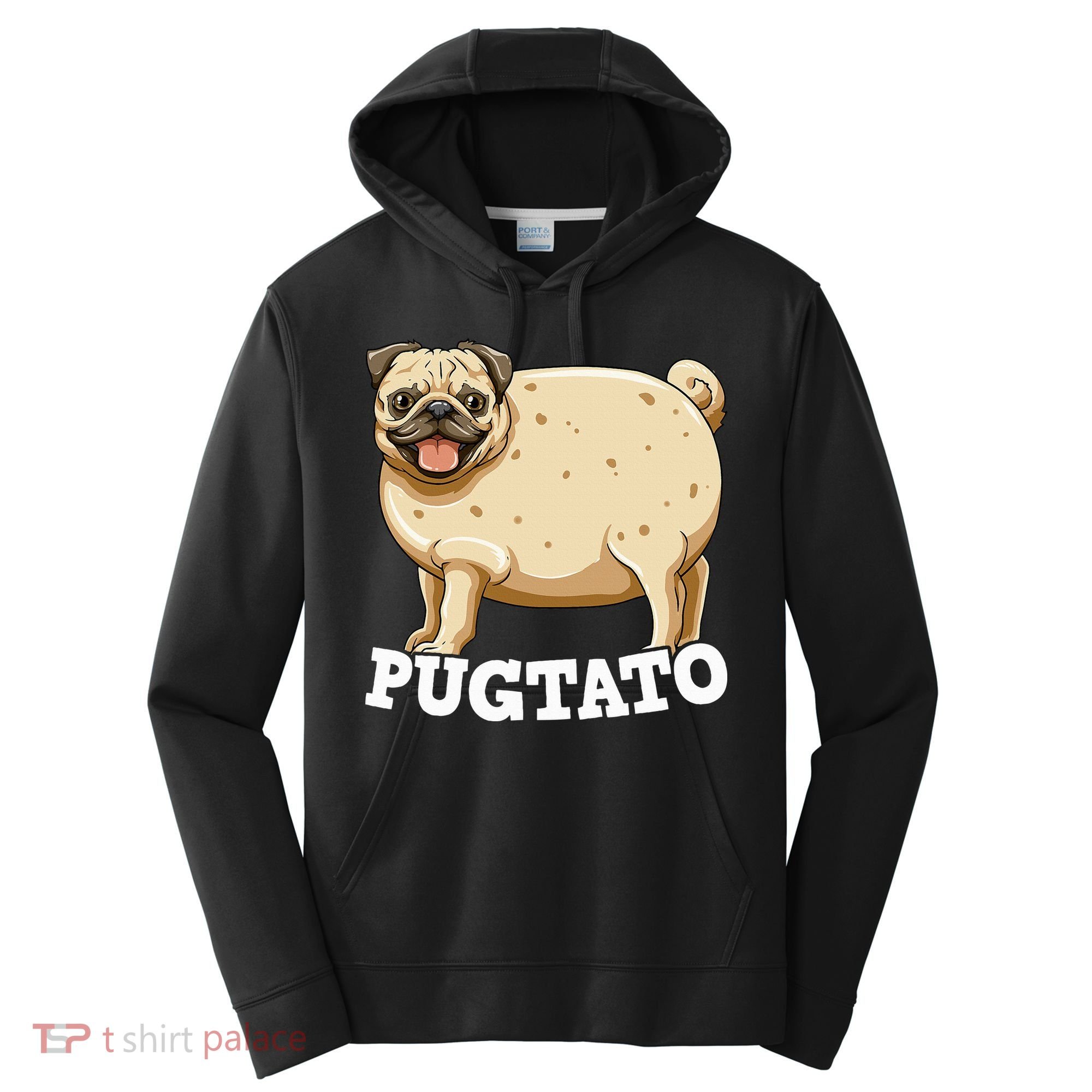 Pugtato Pug Potato Pug Lovers Performance Fleece Hoodie