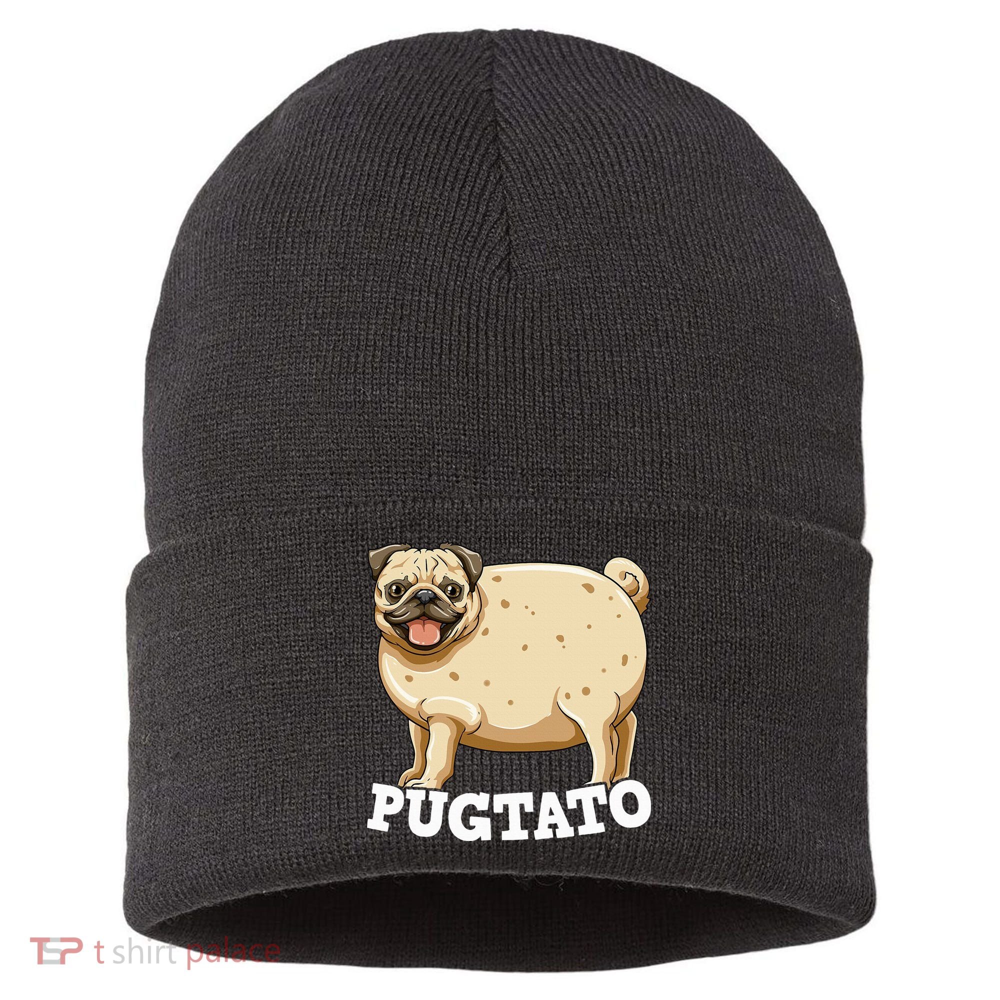 Pugtato Pug Potato Pug Lovers Sustainable Knit Beanie