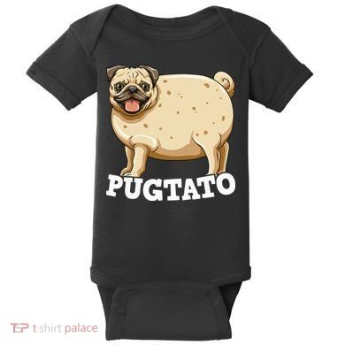 Pugtato Pug Potato Pug Lovers Baby Bodysuit