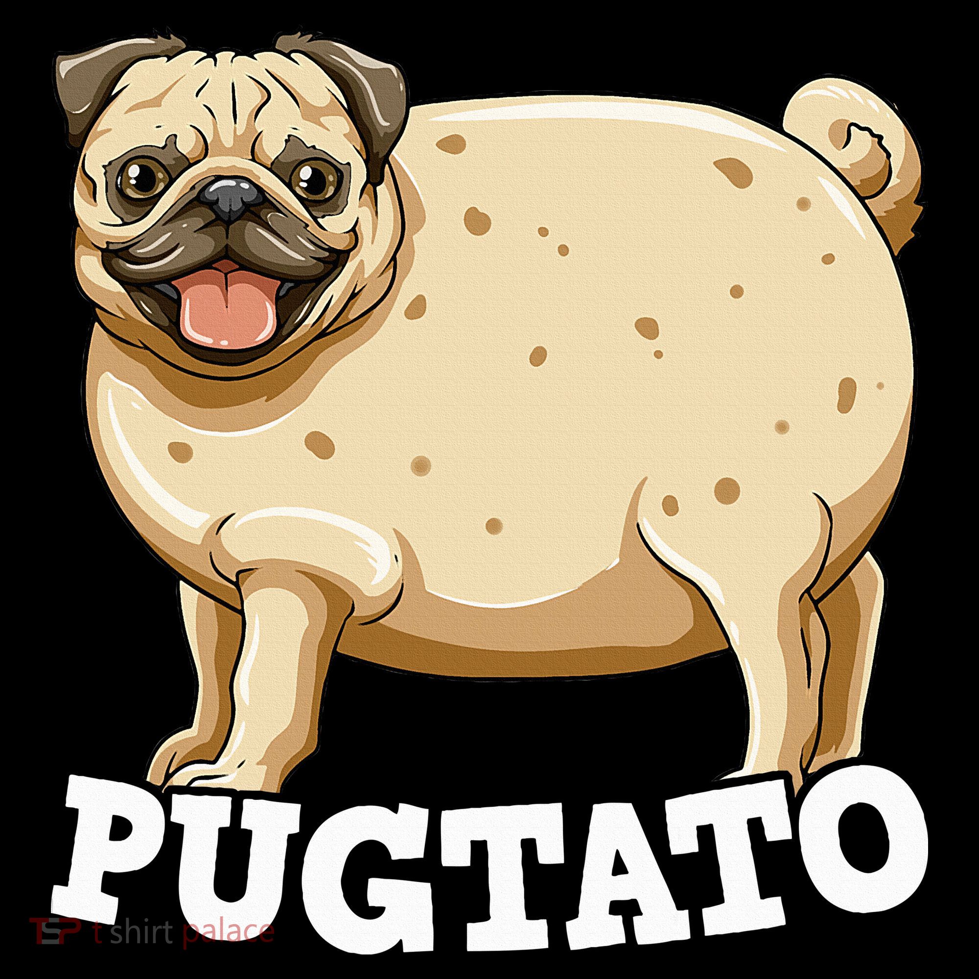 Pugtato Pug Potato Pug Lovers Tall Hoodie
