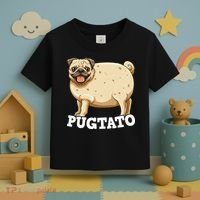 Pugtato Pug Potato Pug Lovers Toddler T-Shirt thumb 3