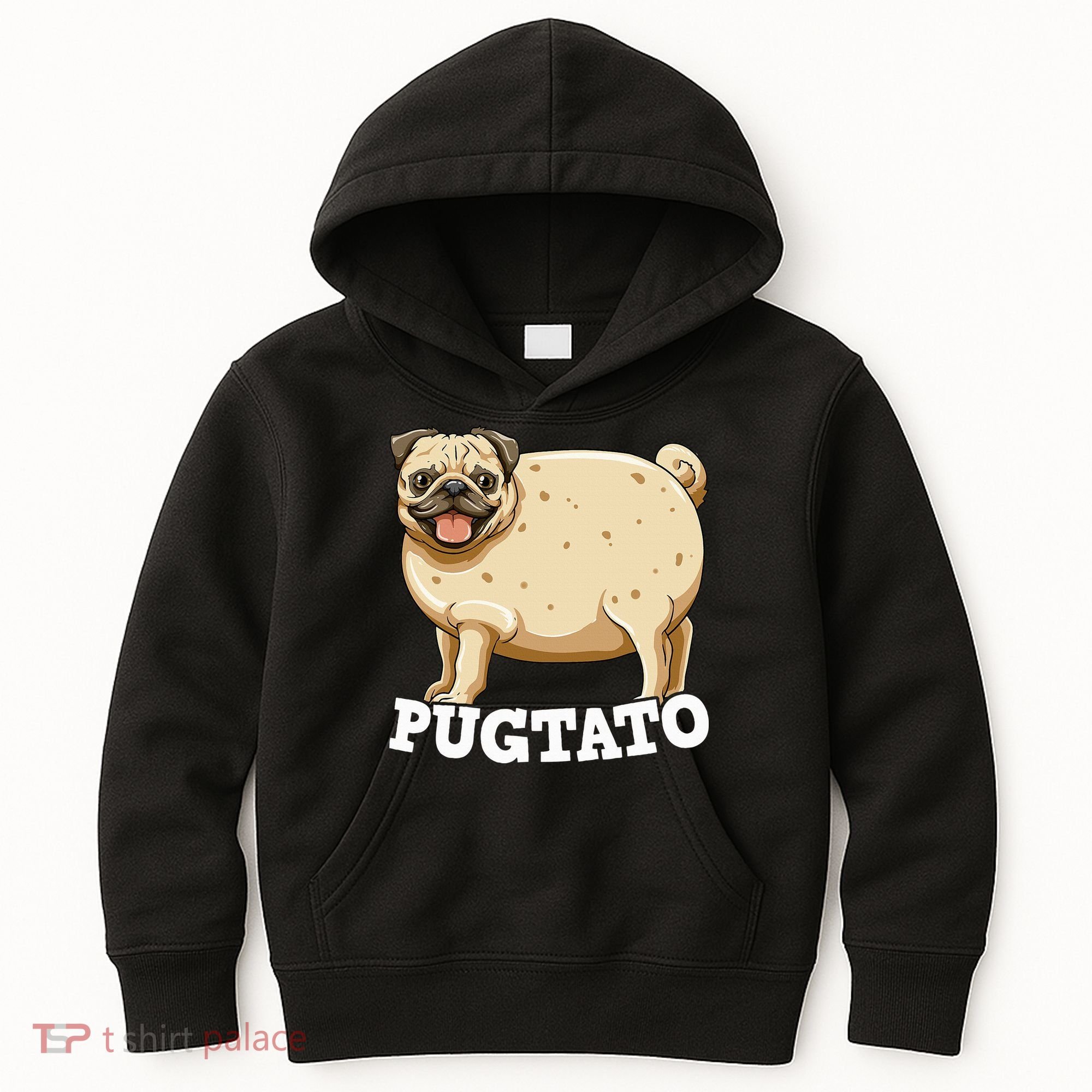 Pugtato Pug Potato Pug Lovers Kids Hoodie