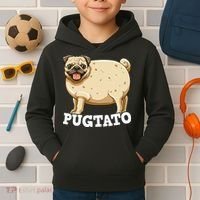 Pugtato Pug Potato Pug Lovers Kids Hoodie thumb 2