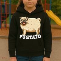 Pugtato Pug Potato Pug Lovers Kids Hoodie thumb 3