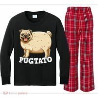 Pugtato Pug Potato Pug Lovers Kids Long Sleeve Plaid Pajama Set thumb 0