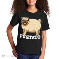 Pugtato Pug Potato Pug Lovers Kids T-Shirt thumb 2