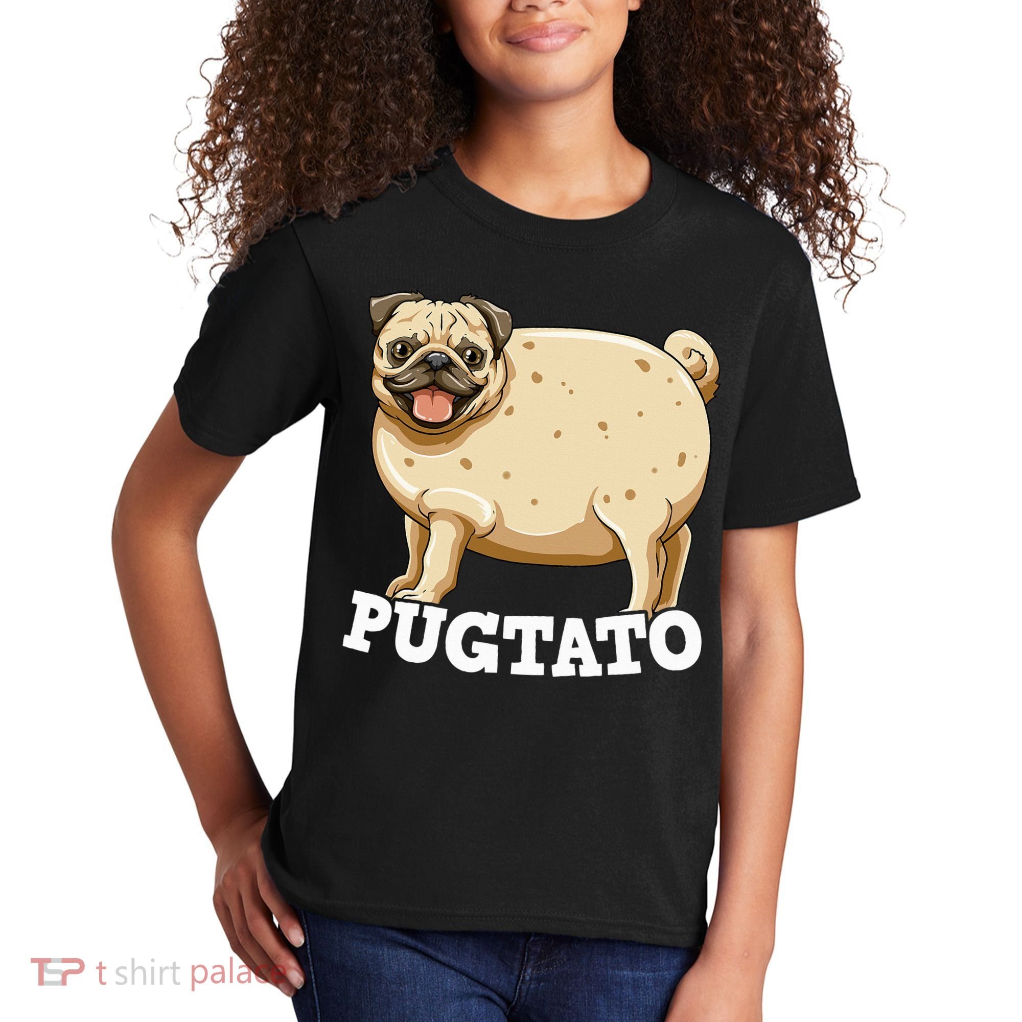 Pugtato Pug Potato Pug Lovers Kids T-Shirt
