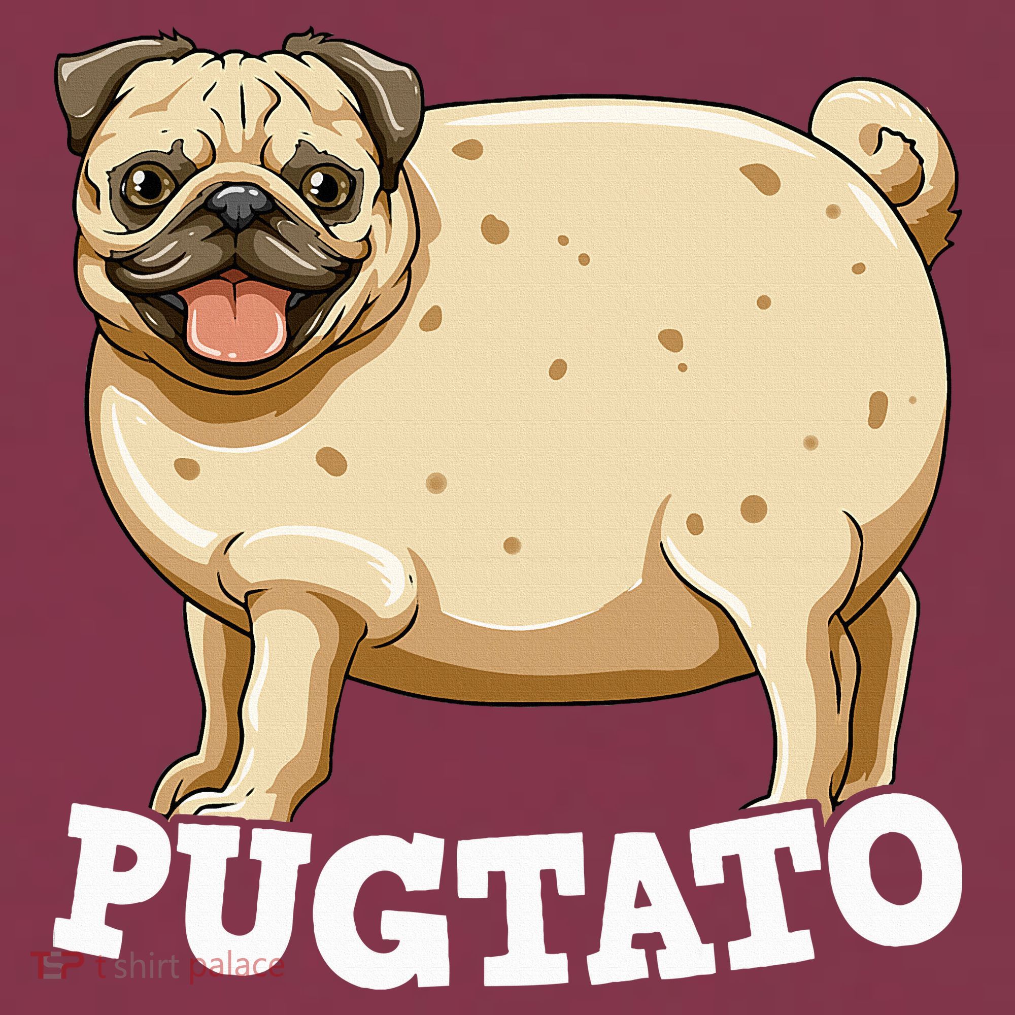 Pugtato Pug Potato Pug Lovers 16oz Travel Tumbler