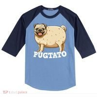 Pugtato Pug Potato Pug Lovers Raglan Baseball Sleeve Shirt thumb 0