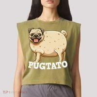Pugtato Pug Potato Pug Lovers Garment-Dyed Women's Muscle Tee thumb 2