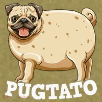 Pugtato Pug Potato Pug Lovers Garment-Dyed Women's Muscle Tee thumb 6