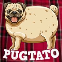 Pugtato Pug Potato Pug Lovers Women's Flannel Plaid Pajama Pants thumb 2