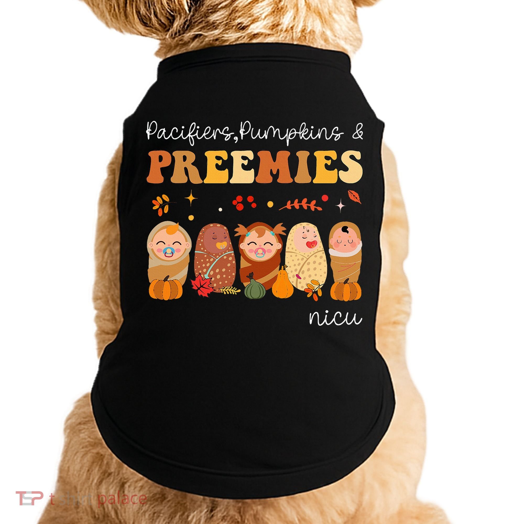 Pacifiers Pumpkins & Preemies Neonatal Nicu Nurse Halloween Doggie Tank