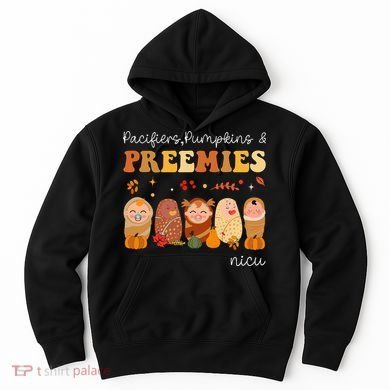 Pacifiers Pumpkins & Preemies Neonatal Nicu Nurse Halloween Hoodie