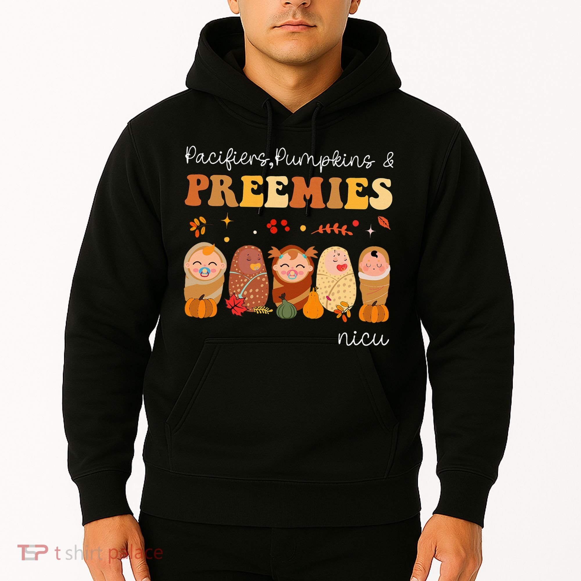 Pacifiers Pumpkins & Preemies Neonatal Nicu Nurse Halloween Hoodie