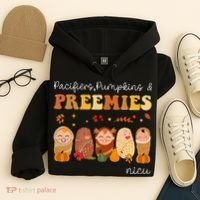 Pacifiers Pumpkins & Preemies Neonatal Nicu Nurse Halloween Hoodie thumb 4