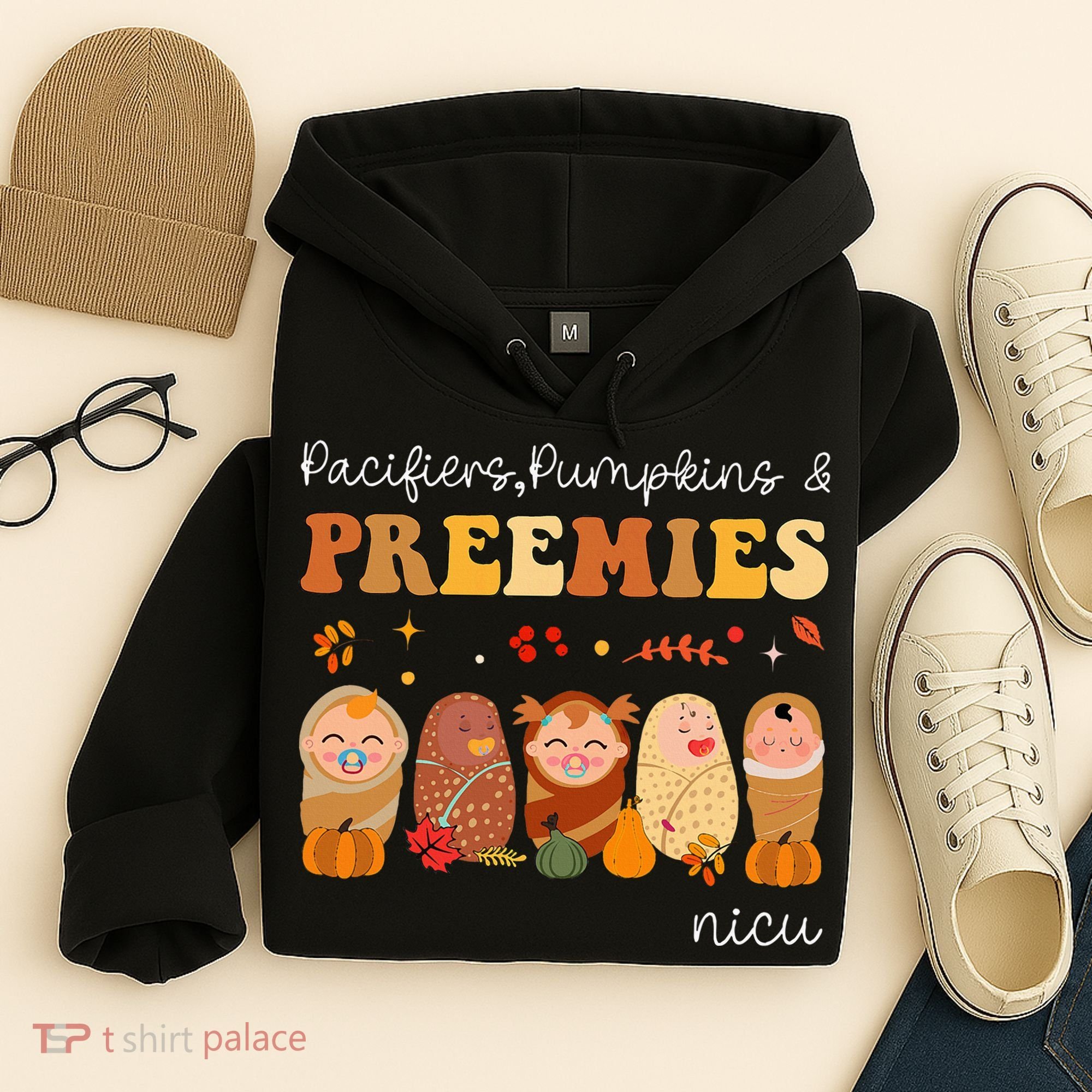 Pacifiers Pumpkins & Preemies Neonatal Nicu Nurse Halloween Hoodie