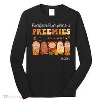 Pacifiers Pumpkins & Preemies Neonatal Nicu Nurse Halloween Long Sleeve Shirt thumb 0