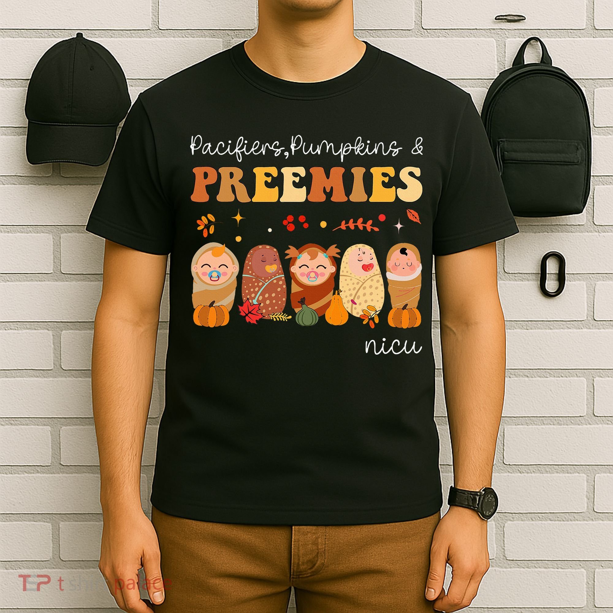 Pacifiers Pumpkins & Preemies Neonatal Nicu Nurse Halloween T-Shirt