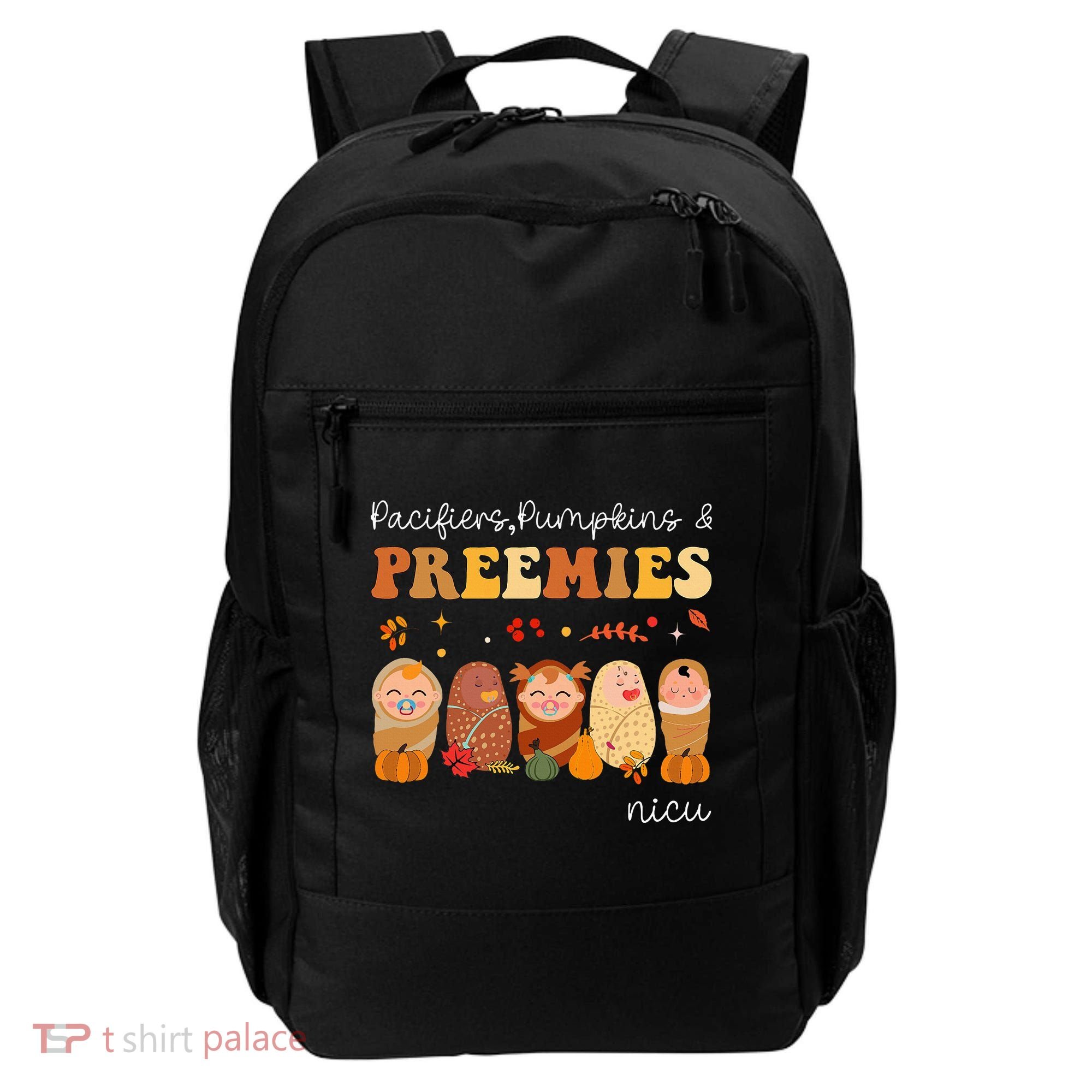 Pacifiers Pumpkins & Preemies Neonatal Nicu Nurse Halloween Backpack