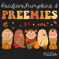 Pacifiers Pumpkins & Preemies Neonatal Nicu Nurse Halloween Beanie thumb 2