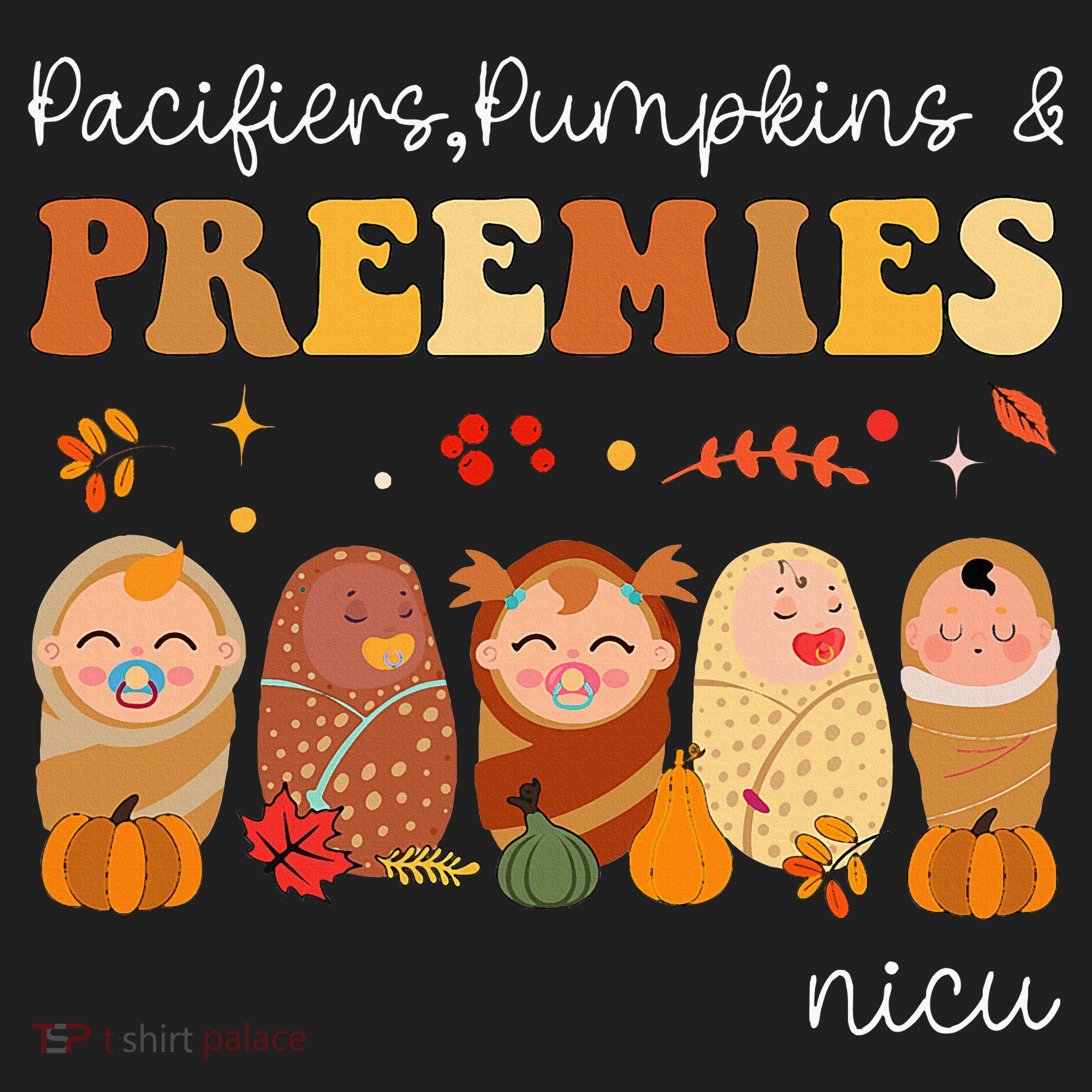 Pacifiers Pumpkins & Preemies Neonatal Nicu Nurse Halloween Beanie
