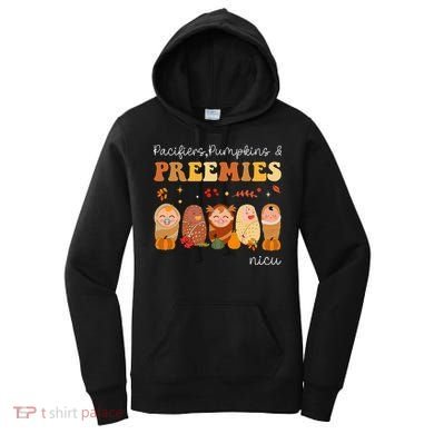 Pacifiers Pumpkins & Preemies Neonatal Nicu Nurse Halloween Women's Hoodie