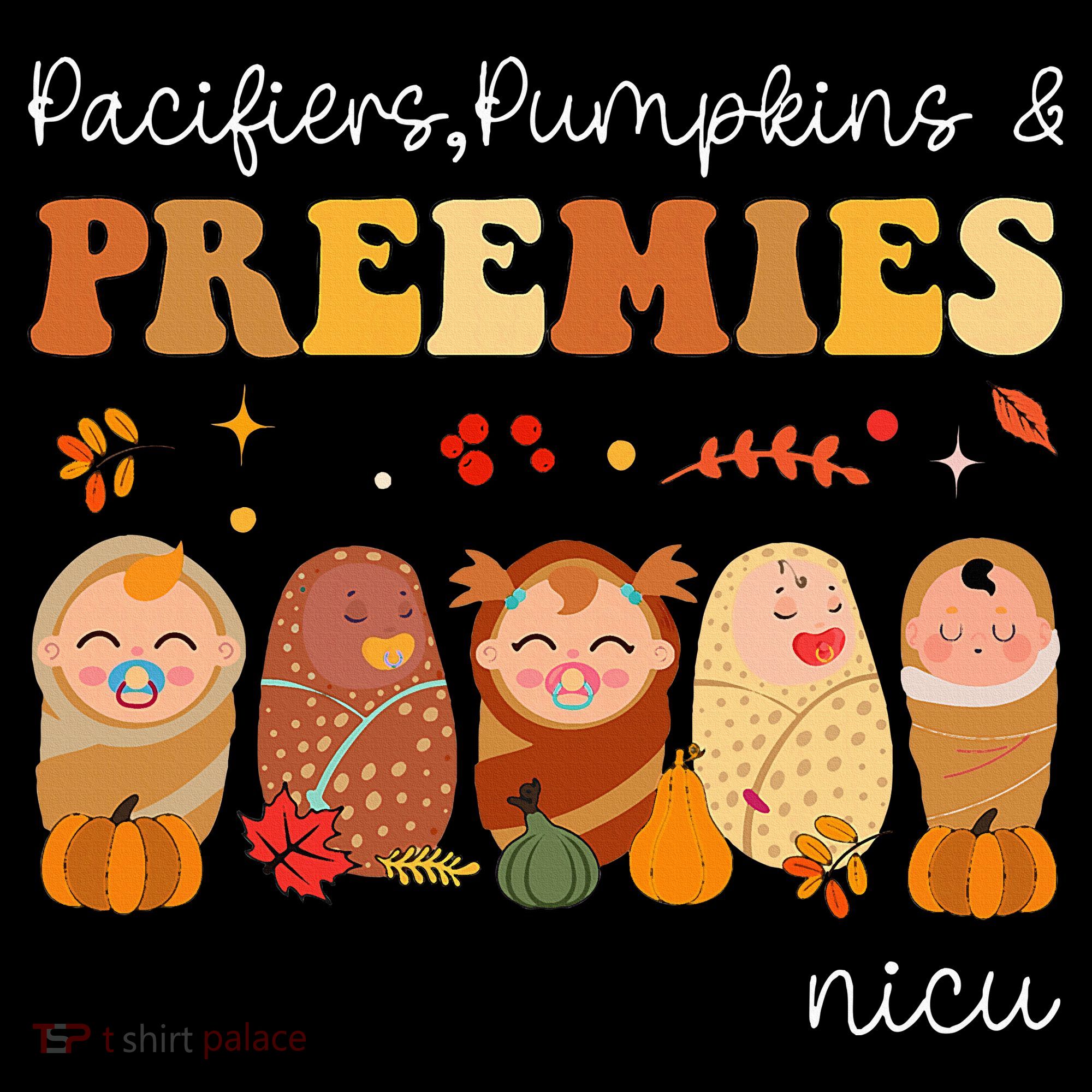 Pacifiers Pumpkins & Preemies Neonatal Nicu Nurse Halloween Women's Hoodie