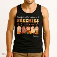Pacifiers Pumpkins & Preemies Neonatal Nicu Nurse Halloween Tank Top thumb 3