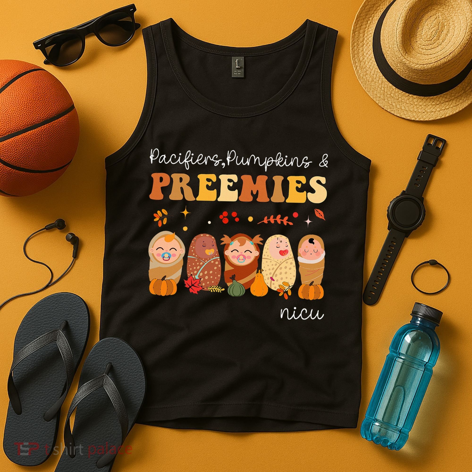 Pacifiers Pumpkins & Preemies Neonatal Nicu Nurse Halloween Tank Top