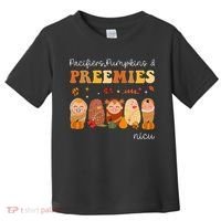 Pacifiers Pumpkins & Preemies Neonatal Nicu Nurse Halloween Toddler T-Shirt thumb 0