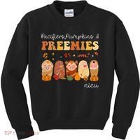 Pacifiers Pumpkins & Preemies Neonatal Nicu Nurse Halloween Kids Sweatshirt thumb 0