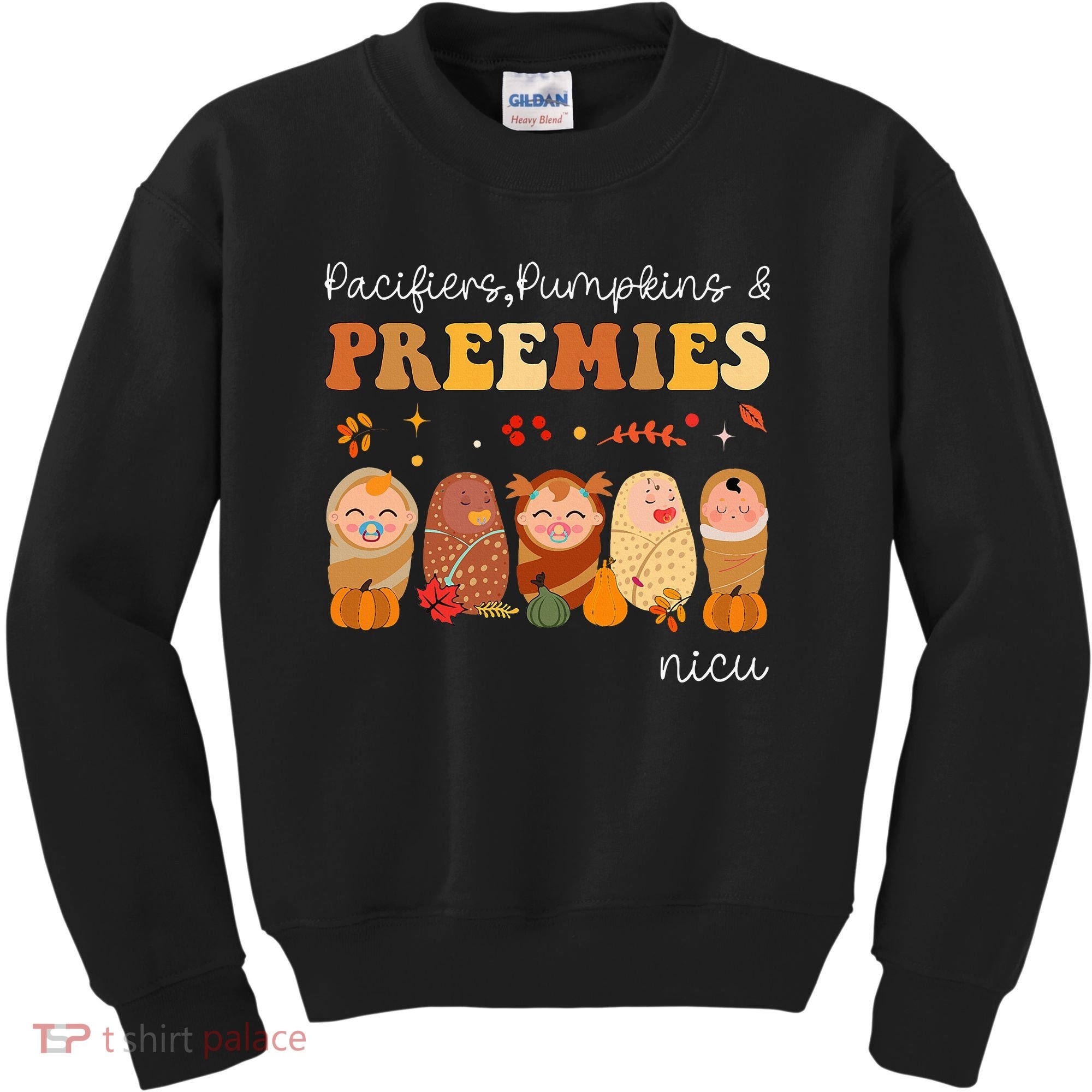 Pacifiers Pumpkins & Preemies Neonatal Nicu Nurse Halloween Kids Sweatshirt