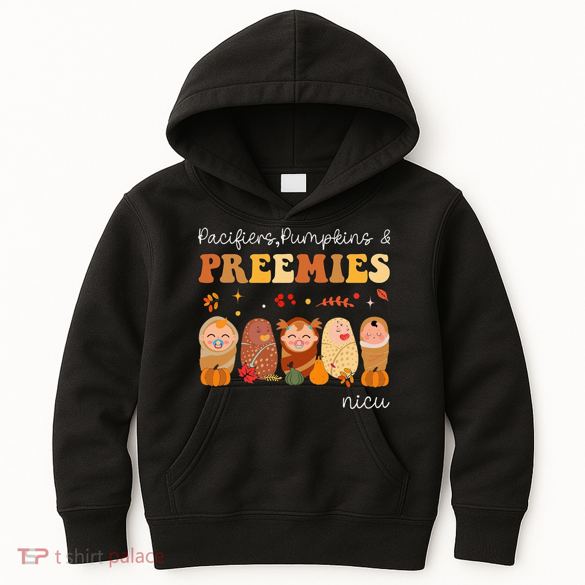 Pacifiers Pumpkins & Preemies Neonatal Nicu Nurse Halloween Kids Hoodie